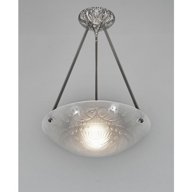 Art Deco 1930s French Art Deco Pendant Light by Jany - France For Sale - Image 3 of 8