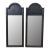 Pair Black Mid Century Mirrors For Sale