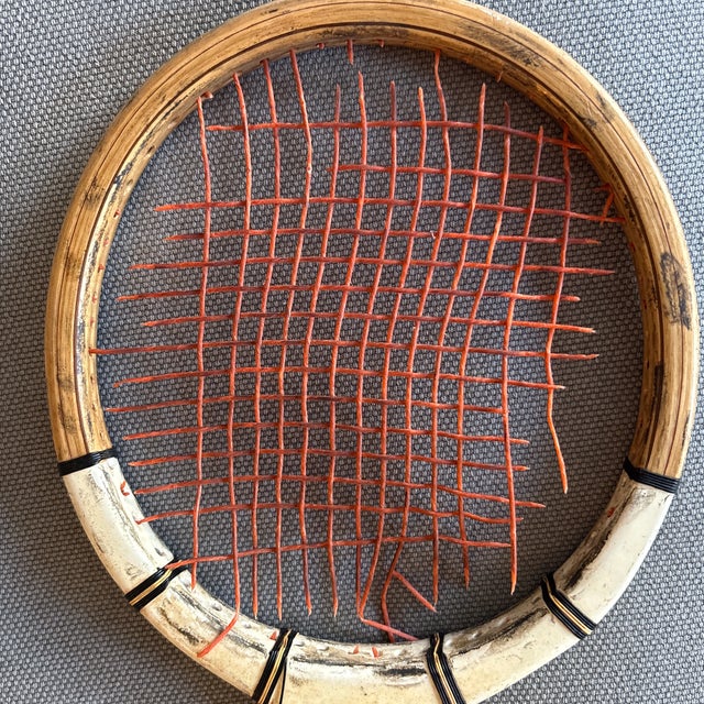 Vintage 1950s Princeton University Private-Label Wooden Tennis Squash Racket – Provenance Verified For Sale - Image 9 of 12