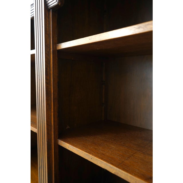 Italian 2 Piece Walnut Large Open Bookcase For Sale In Philadelphia - Image 6 of 18