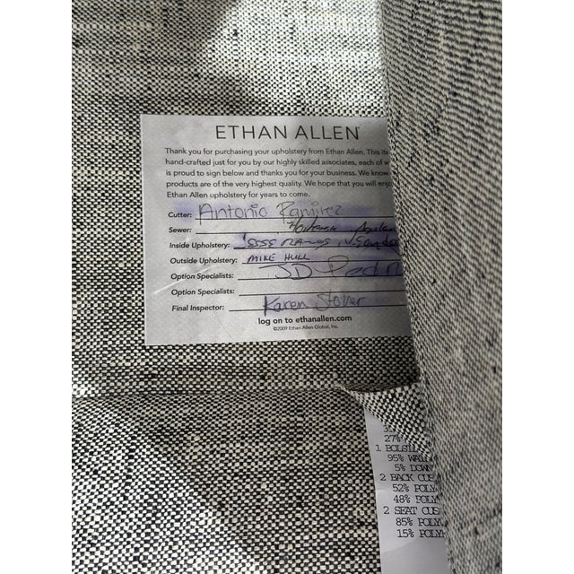 Ethan Allen Conway Greige Chaise Sectional Sofa For Sale - Image 10 of 10