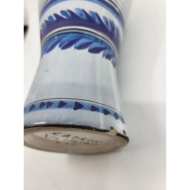 Blue Vintage Cornet Vase in Ceramic by Roger Capron, 1950 For Sale - Image 8 of 10