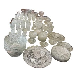 1960s Anchor Hocking Wexford Pattern Glassware Set- 137 Pieces
