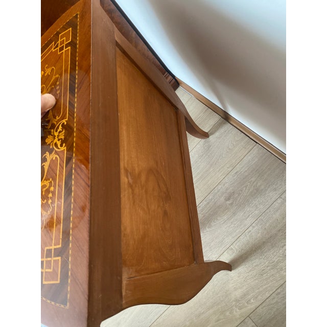 Mid 20th Century Italian Inlaid Bedside Table For Sale - Image 4 of 12