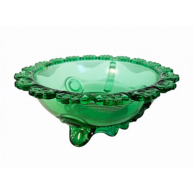 American Late 19th Century Early American Pressed Glass Berry Set in the "Dewey" Pattern - Set of 5 For Sale - Image 3 of 4