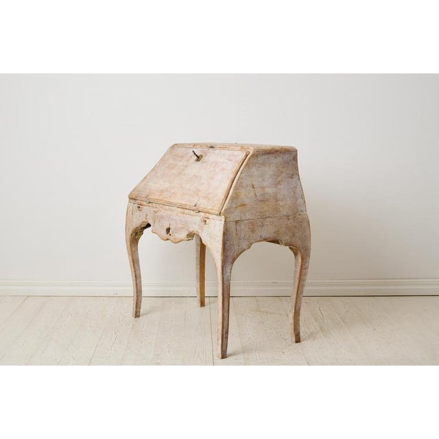 Antique Swedish Rococo Secretary with Drawers For Sale - Image 6 of 12