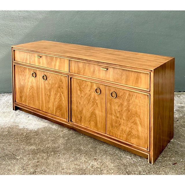 Vintage Campaign Credenza With Brass Accents For Sale - Image 10 of 12