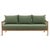 Wood Outdoor Teak & Fern Green Sofa For Sale - Image 7 of 13