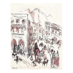Ivy Attwell Street in Aden Yemen Drawing