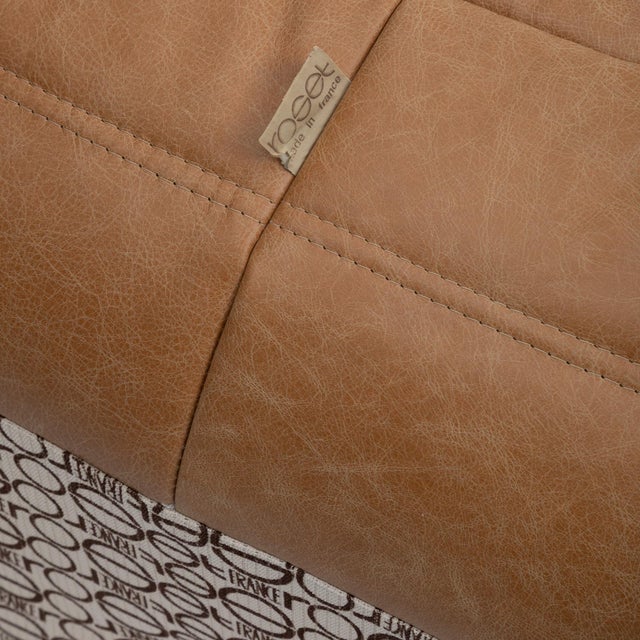 Vintage Ligne Roset Togo 5-Piece Set in Italian Honey Leather - Restored & Authentic For Sale - Image 13 of 18