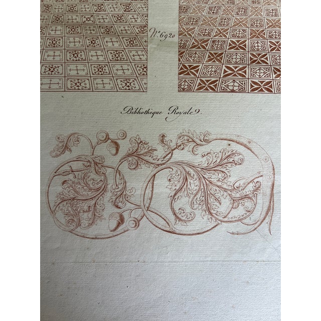 A fascinating 19th-century French antiquarian copperplate engraving illustrating medieval design motifs sourced from...