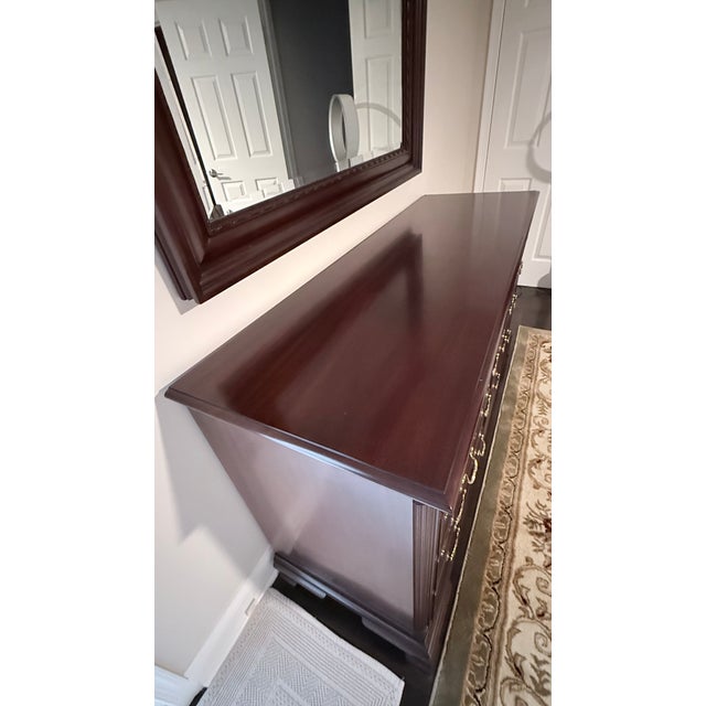 Henkel Harris 66" Solid Mahogany Dresser For Sale In Washington DC - Image 6 of 8