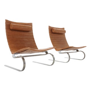 Set of PK20 Lounge Chairs by Poul Kjaerholm for E. Kold Christensen, 1960s For Sale