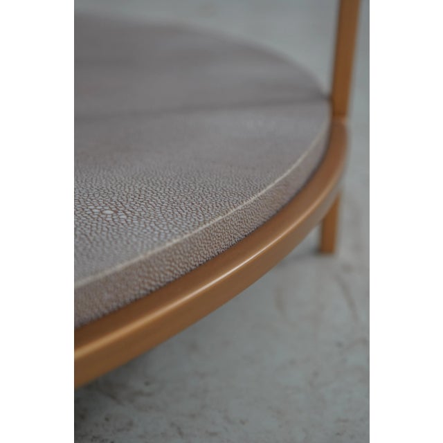 Gold Modern Design Textured Surface Metal Hall Table For Sale - Image 8 of 13