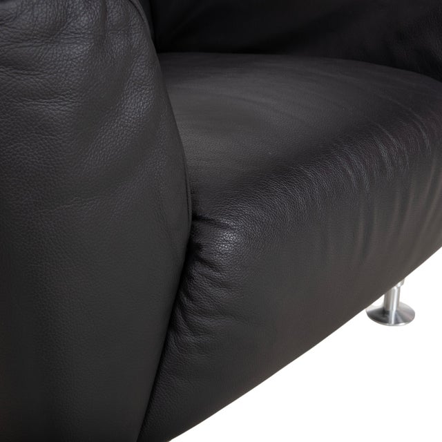250 Leather Armchair Black by Rolf Benz For Sale - Image 4 of 14