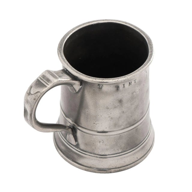 English Pewter Pint Mug (1850's) For Sale - Image 9 of 12
