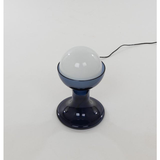 Blue LT 215 Table Lamp by Carlo Nason for A.V. Mazzega, 1970s For Sale - Image 9 of 11