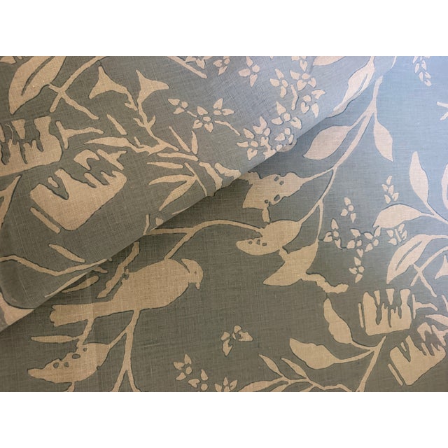 2020s Galbraith & Paul Linen Blue Fabric Sumi 7 1/2 Yards For Sale - Image 5 of 8