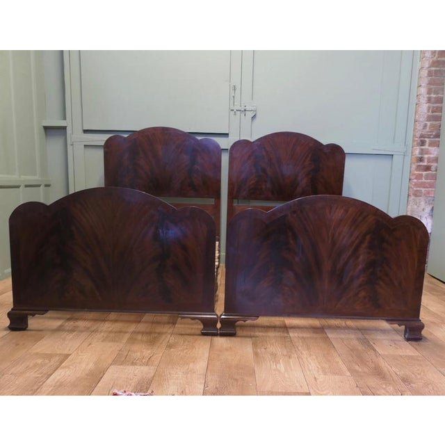 Wood Art Deco Twin Double Bed, 1920 For Sale - Image 7 of 9