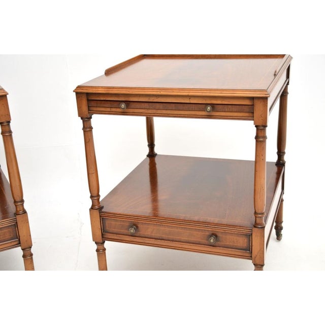 Vintage Georgian Style Inlaid Side Tables, 1950, Set of 2 For Sale - Image 12 of 13