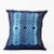 Contemporary Studio Variously Hand-Dyed Wave Pattern Shibori Indigo & White Naami Indigo Silk Pillow For Sale - Image 10 of 10