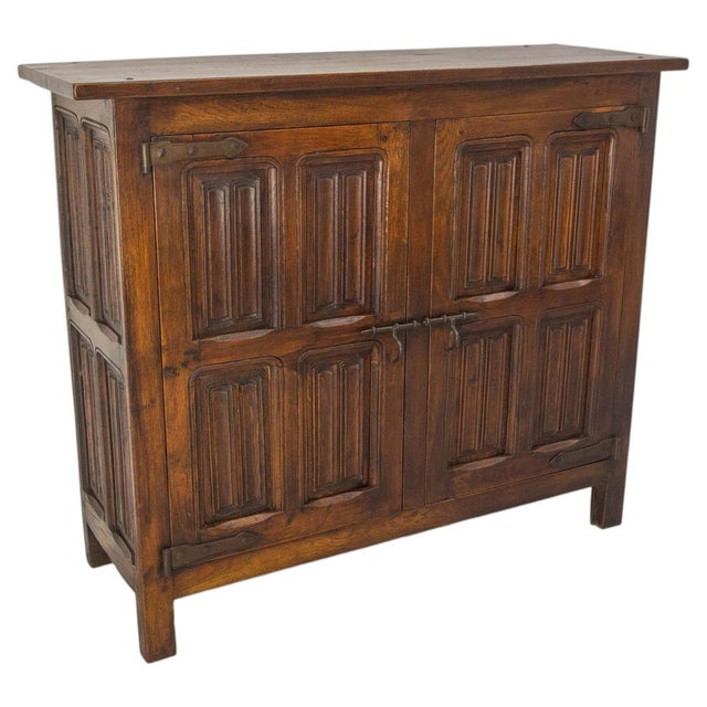 Spanish Buffet in Oak and Wrought Iron, 1960 For Sale - Image 16 of 16