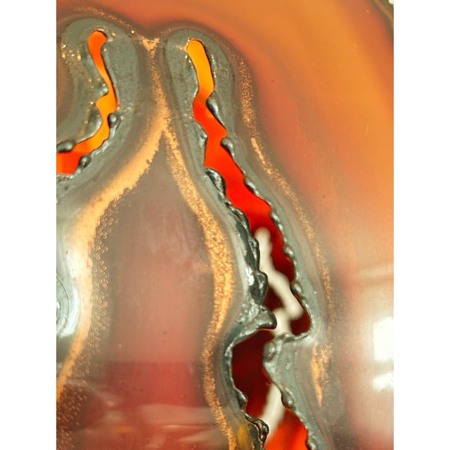 Slice / Flame Cut Copper Pendant Lamp by Svend Aage Holm Sørensen, Denmark, 1960s For Sale - Image 4 of 11
