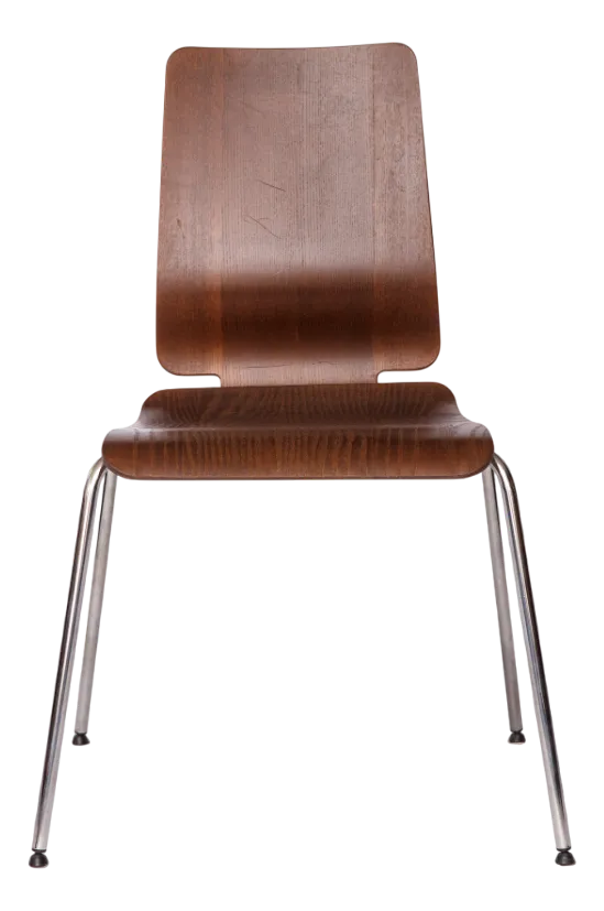 Vintage Gilbert Stackable Dining Chair in Teak Plywood Seat with