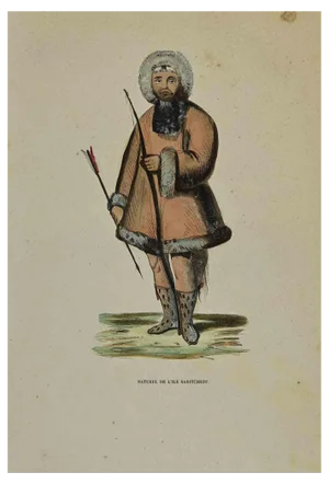 Auguste Wahlen, Naturel de l'Ile Saritcheff, Lithograph, 1844