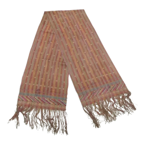 Vintage Asian Tent Banners With Hand-Knotted Fringes.