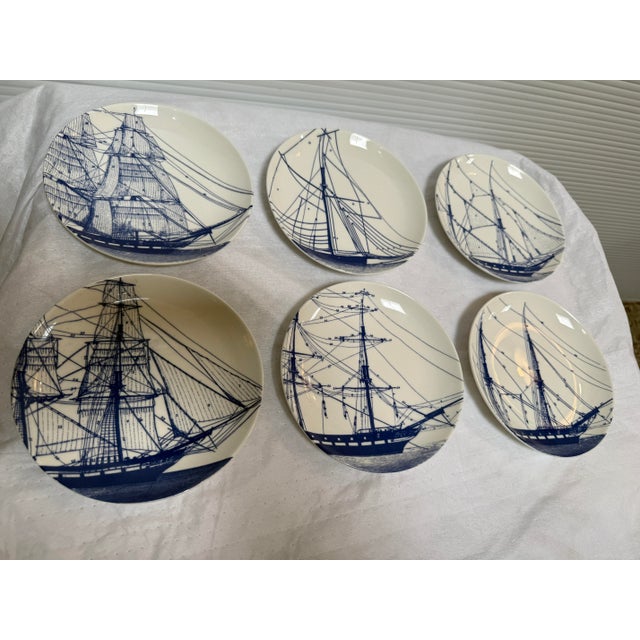 Design Plus Gallery presents a Set of Six Rigging Small Plates from Caskata. Set your table with a dash of maritime charm!...