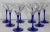 Glass Vintage Set of 8 French Cobalt Blue Arcoroc France Martini or Champange Glasses For Sale - Image 7 of 10