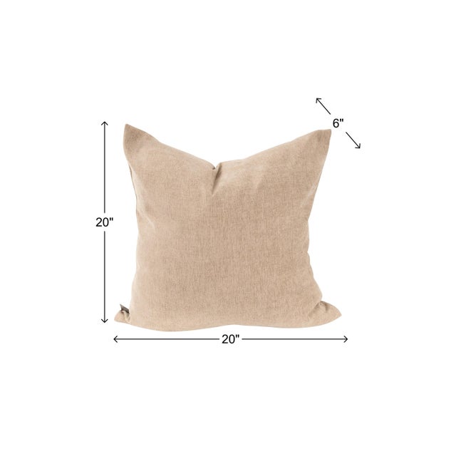 Textile Komodo Sand Poly Filled 20x20 Pillow For Sale - Image 7 of 9