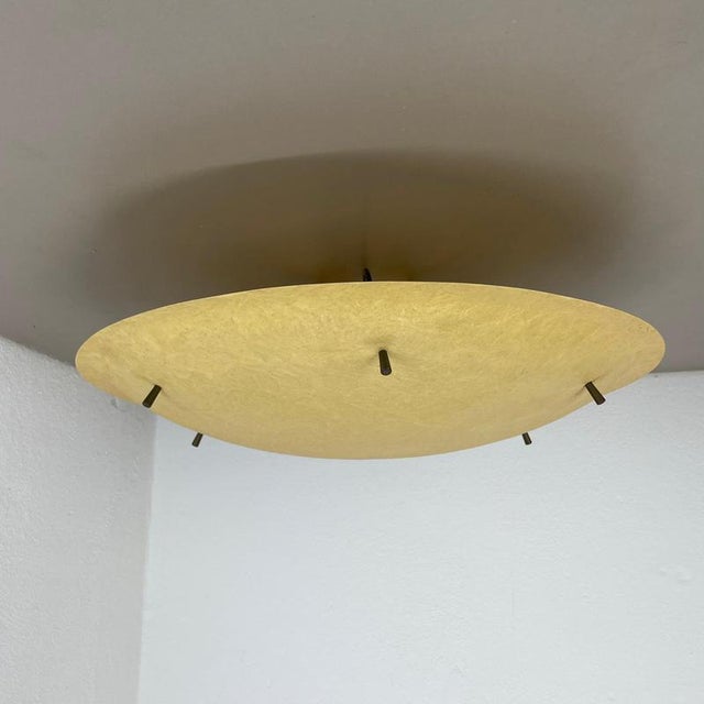 Article: Extra large light with fiberglass shade. ceiling light Origin: Italy Age: 1950s. Original 1950s modernist Italian...