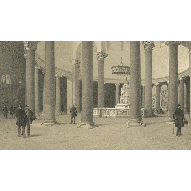 After Bayot, Interior of Santo Stefano Rotondo, Rome, 1869, Lithograph For Sale - Image 4 of 9