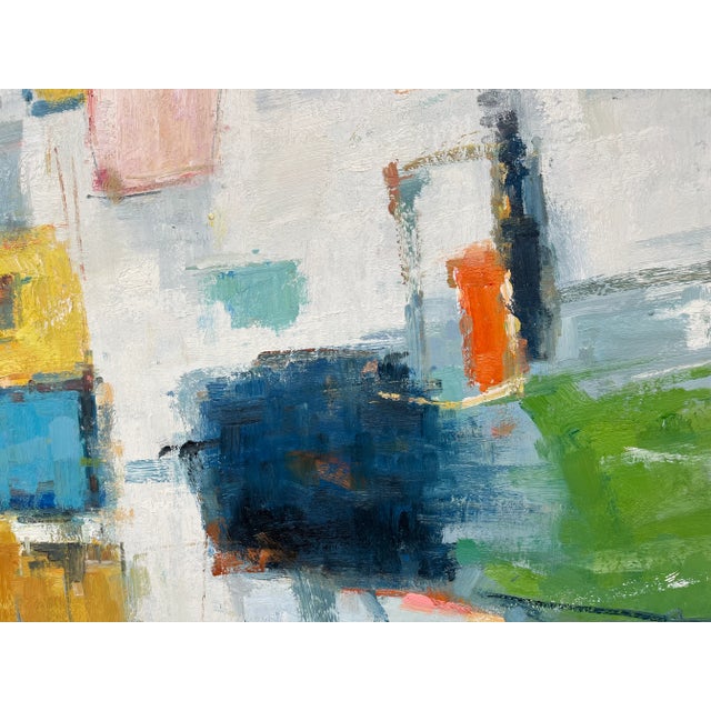 Blue Contemporary Abstract Original Oil Painting For Sale - Image 8 of 12