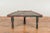 Rustic Rustic Red and Green Coffee Table with Trapezoidal Top and Iron Stretchers For Sale - Image 3 of 12