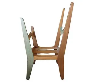 Modernist Sculptural Wooden Bench Seat