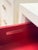Early 20th Century Pair of Mitchell Gold + Bob Williams White Nightstands, Red Drawers For Sale - Image 13 of 14