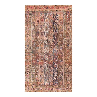 Beautifully Rustic Tribal Geometric Antique Persian Malayer Rug For Sale