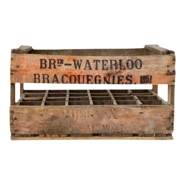 Vintage Belgian Beer Crate For Sale