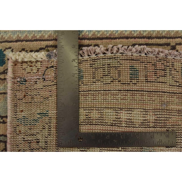 Tabriz Rug 7’9” X 10’11” Pink Wool Vintage Distressed Hand-Knotted Carpet For Sale - Image 15 of 15