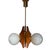 Space Age Model Sputnik Hanging Pendant with Wooden Base, Brass Details and Glass Domes, 1960s For Sale - Image 4 of 9