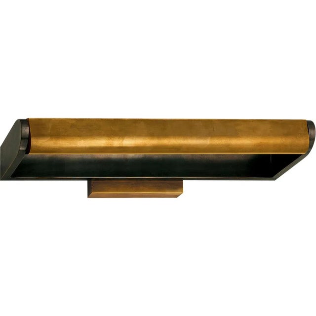 Modern Thomas O'Brien for Visual Comfort Signature David 18" Art Light in Bronze with Hand-Rubbed Antique Brass Shade For Sale - Image 3 of 4