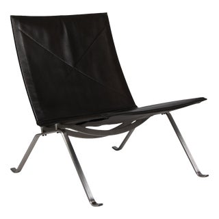 PK22 Lounge Chair in Full Grain Aniline Leather by Poul Kjærholm for Fritz Hansen, 1970s For Sale