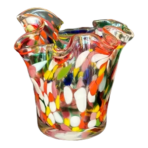 Vintage Murano Art Glass Vase