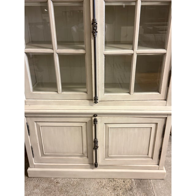 Restoration Hardware French Casement Two Piece Cabinet For Sale - Image 9 of 12