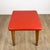 1950s Wooden Stool with Red Imitation Leather, 1950s For Sale - Image 5 of 8
