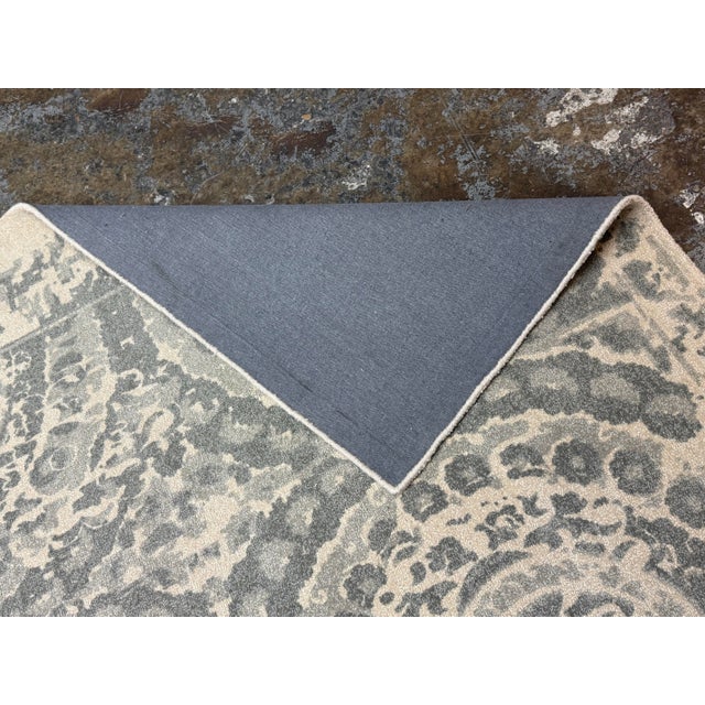 8ft 1 in × 11ft 11in Pottery Barn Bosworth Hand-Tufted Wool Area Rug For Sale - Image 11 of 12