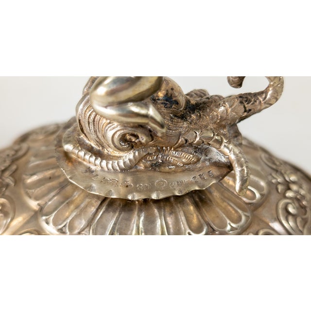 19th Century German Renaissance Revival 800 Silver Sweet Meat or Nut Dish For Sale - Image 11 of 14